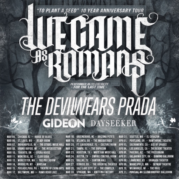 We Came As Romans Announce "To Plant a Seed" 10th Anniversary Tour This