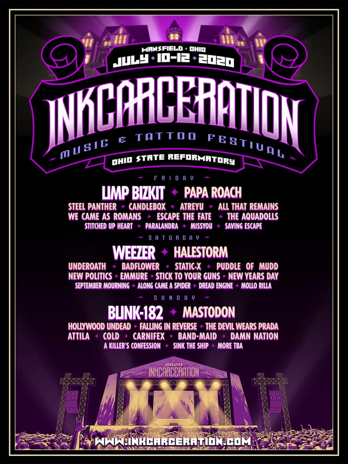 Third Annual INKCARCERATION Music and Tattoo Festival at Historic Ohio